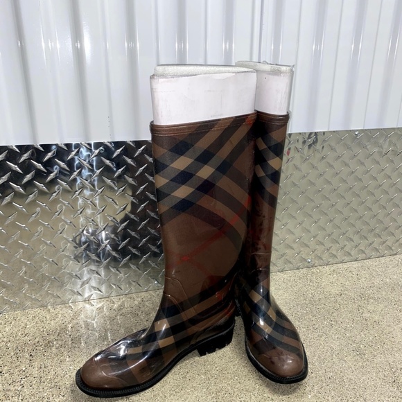 Monogram Burberry Rainboots - Picture 1 of 5